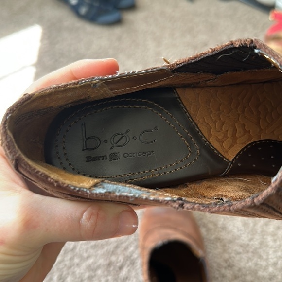 BOC Børn Concept Chunky Heeled Brown Leather Shoe Size 8 - Picture 6 of 8